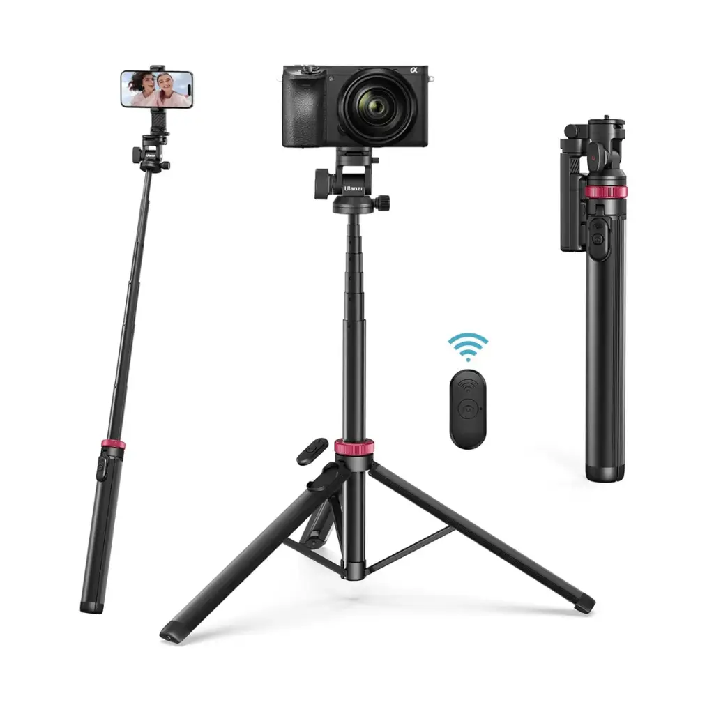 [AC045] Trípode Ulanzi MT-78 1.8m cabezal panorámico lanzamiento rápido parra cámaras y celulares c/remoto