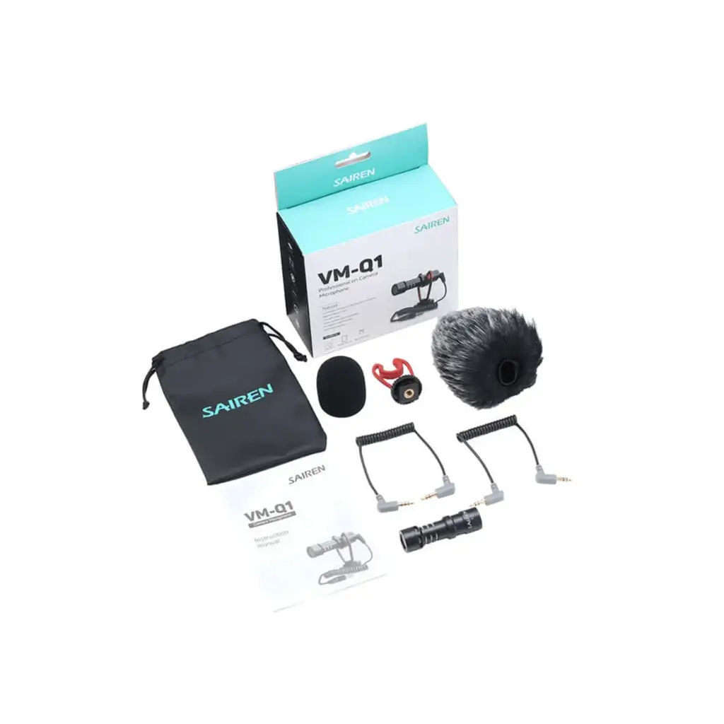 [AU005] Micrófono direccional tipo shotgun SAIREM VM-Q1 Jack 3.5mm