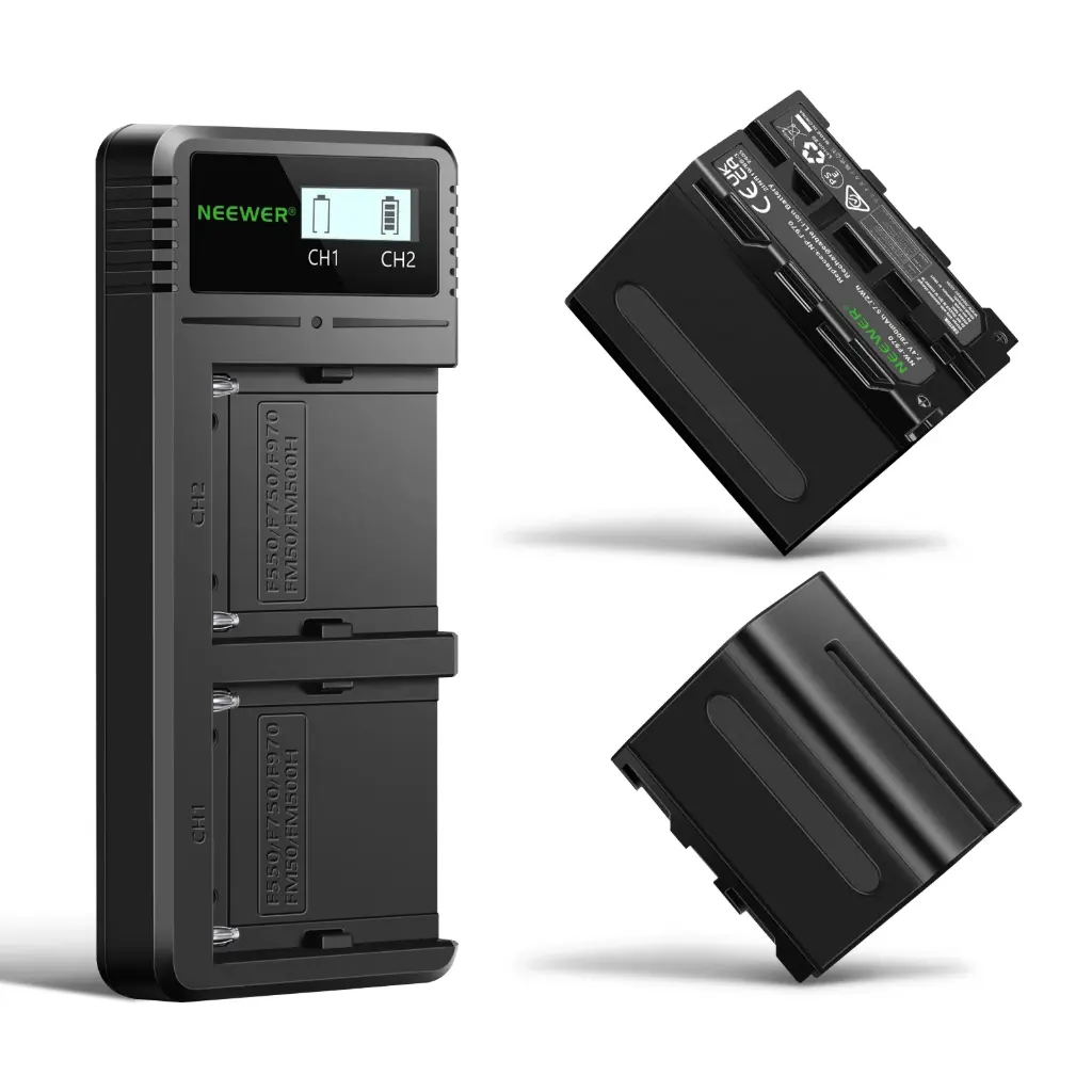 Kit de 2 Baterías Neewer NP-F970 + Cargador Usb