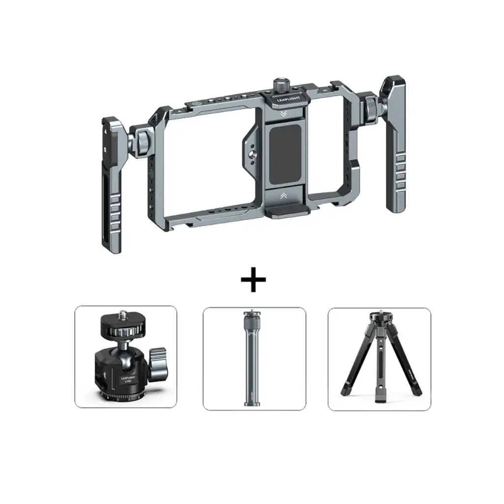 [CC015] Video Rig Aluminio Leaplight Kit Rig+trípode+extensión+ballhead