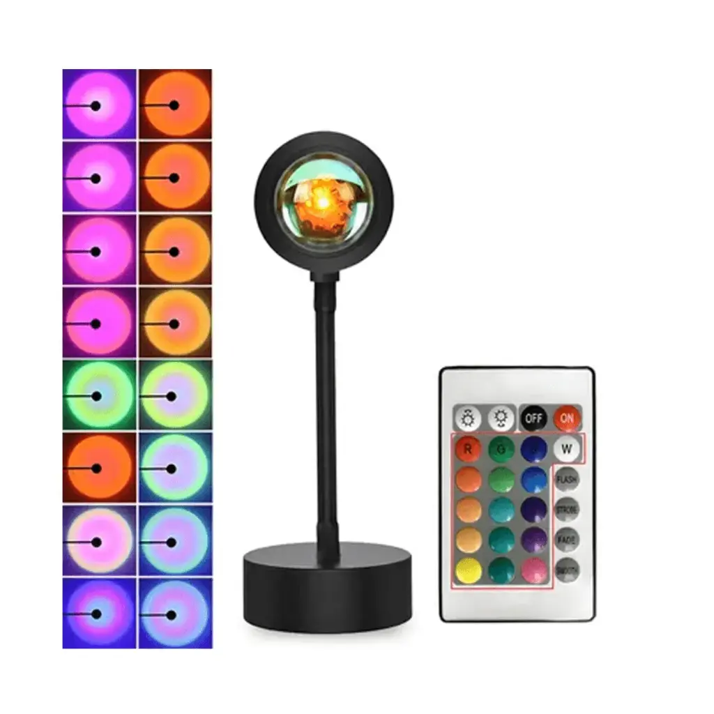 Sunset Lamp 16 Colores  15w USB-A  c/remoto