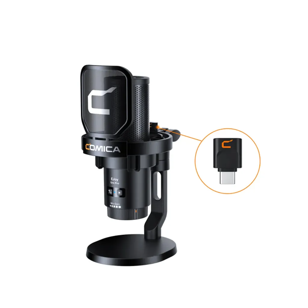 [AU021] Micrófono Wireless Comica Ejoy Uni Pro con base de escritorio