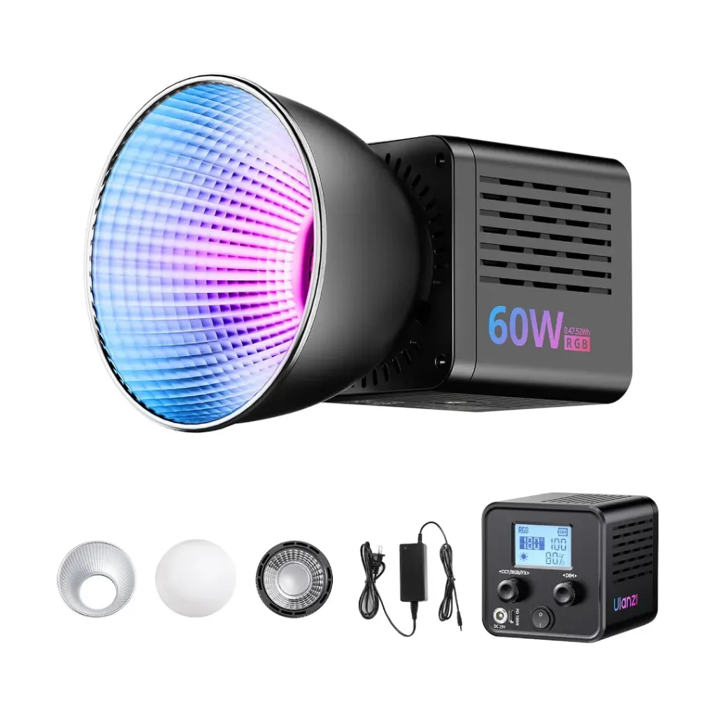 [LL025] Luz de video LED Ulanzi C60RGB COB 3300mAh Portátil 60w