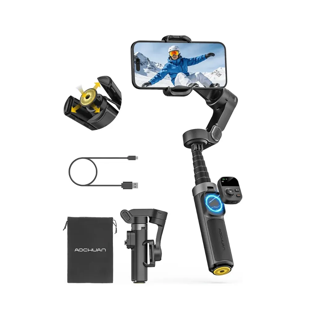 [CC018] Estabilizador Smart X3 captura en 360º con barra selfie extensible 51cm y mando a distancia