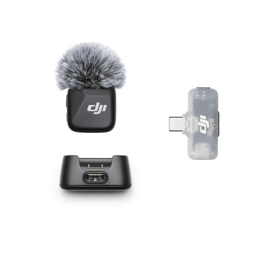 Micrófono dji mic mini  (1 TX) con 1 receptor dual USB-C