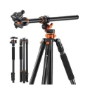 Trípode Profesional de Aluminio KF&Concept T254A7+BH28L 2.3m columna central Monopie Overhead