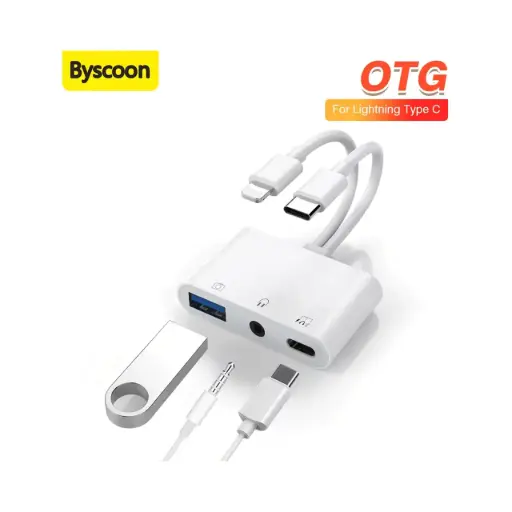 [AC041] Splitter tipo C y Ligtning a USB-A | 3.5mm USB-C