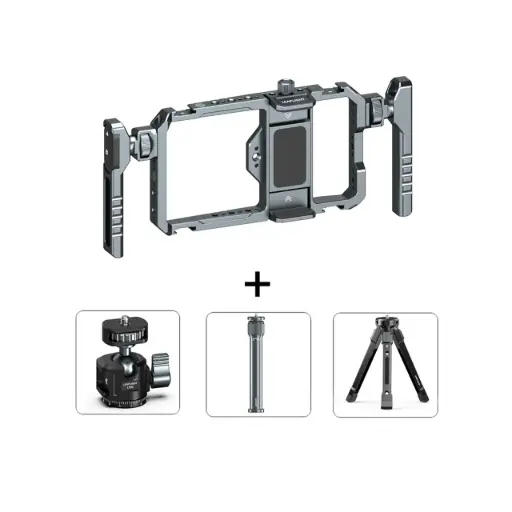 [CC015] Video Rig Aluminio Leaplight Kit Rig+trípode+extensión+ballhead  